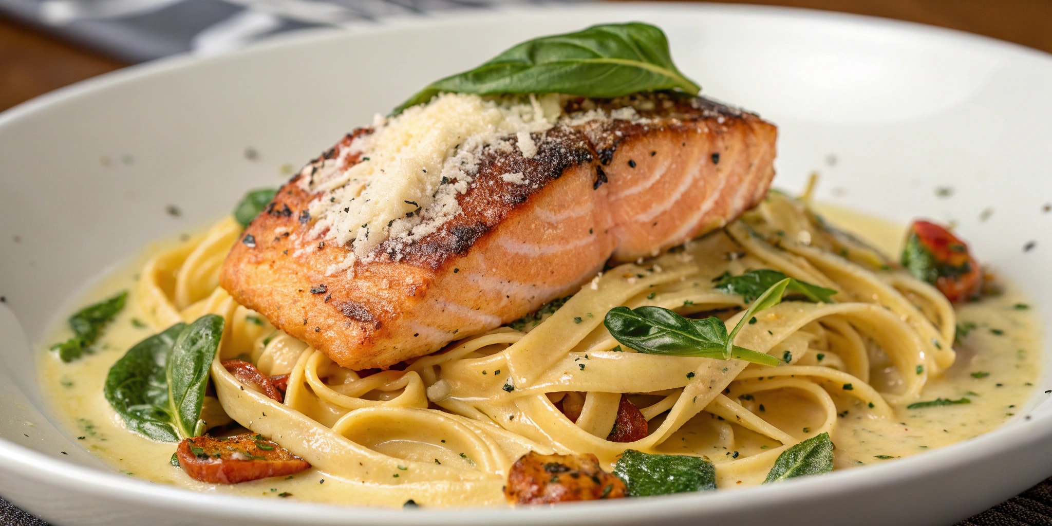 Creamy Tuscan Salmon Pasta